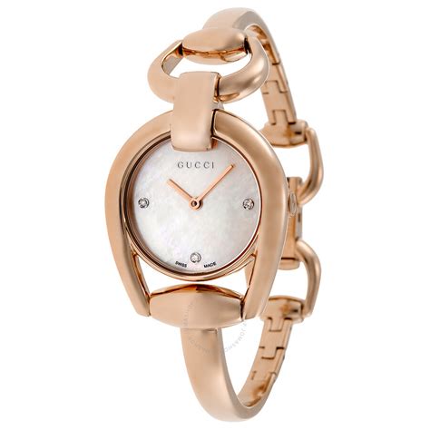 gucci rose gold horsebit watch|gucci1955.